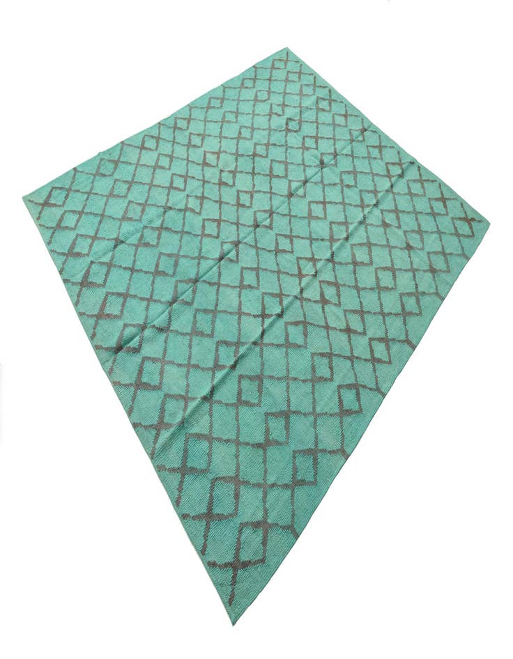 Detail image of  6' 1 x 7' 5  Hand Woven Kilim Modern Wool Rug