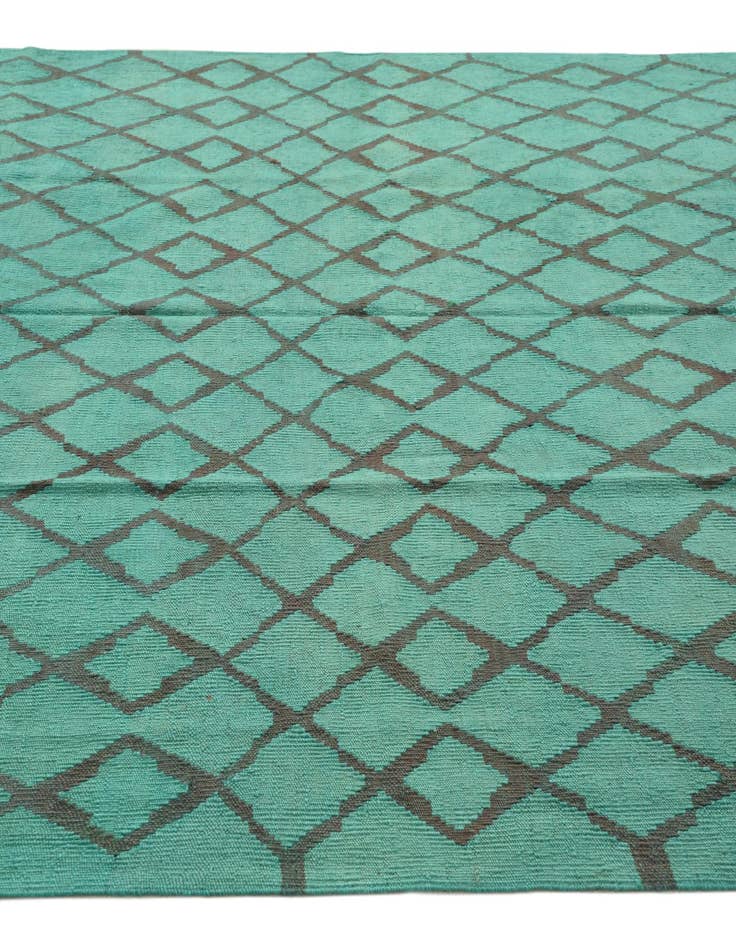 Detail image of  6' 1 x 7' 5  Hand Woven Kilim Modern Wool Rug