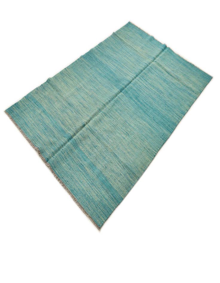 Detail image of  4' 2 x 6' 7  Hand Woven Kilim Modern Wool Rug