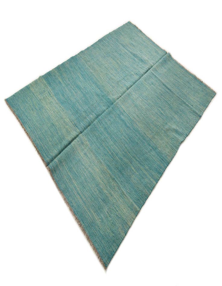 Detail image of  4' 10 x 6' 6  Hand Woven Kilim Modern Wool Rug