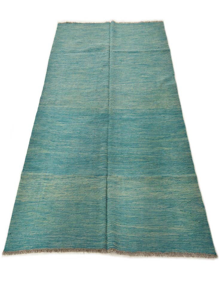 Detail image of  4' 10 x 6' 6  Hand Woven Kilim Modern Wool Rug