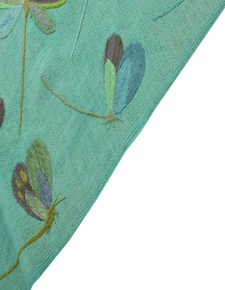 Detail image of  6' 5 x 9' 3  Hand Woven Kilim Suzani Wool Rug