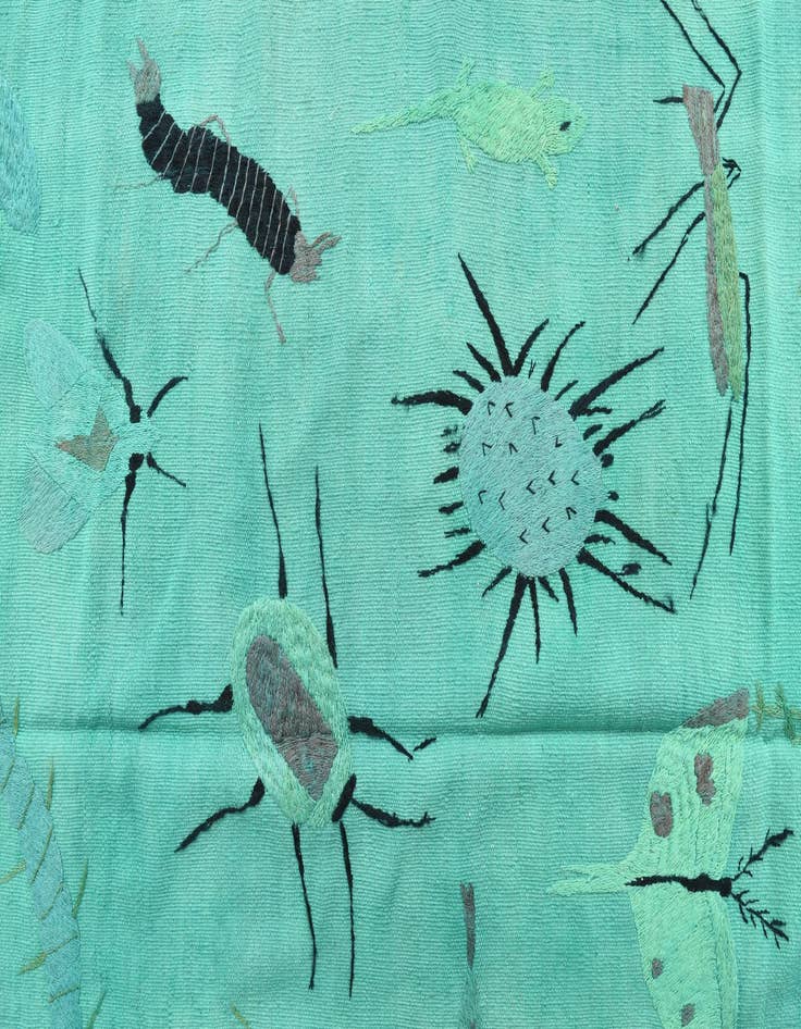 Detail image of  5' 9 x 7' 5  Hand Woven Kilim Suzani Wool Rug