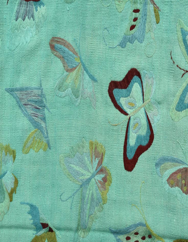 Detail image of  5' 6 x 7' 4  Hand Woven Kilim Suzani Wool Rug