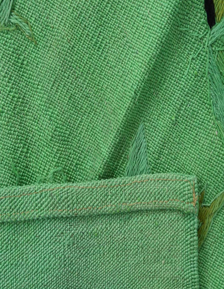 Detail image of  5' 8 x 7' 4  Hand Woven Kilim Suzani Wool Rug