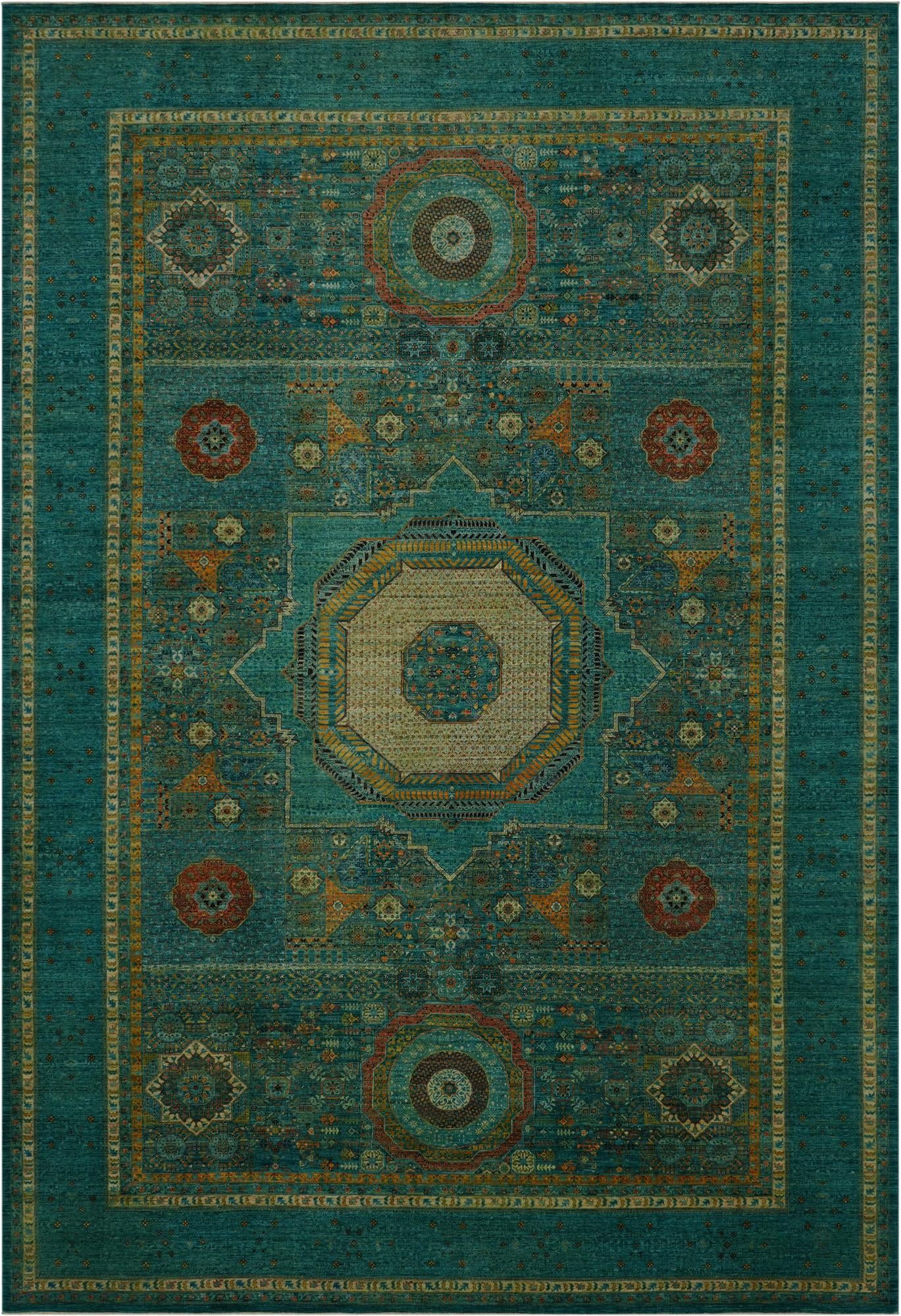  12' x 17' 7  Hand Knotted Mamluk Ziegler Oriental Rug