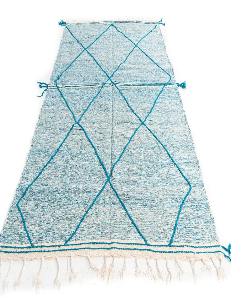 Detail image of  6' 6 x 10' 2  Hand Knotted Moroccan Wool Rug