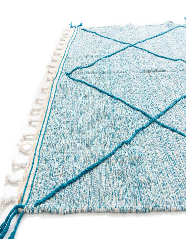 Detail image of  6' 6 x 10' 2  Hand Knotted Moroccan Wool Rug
