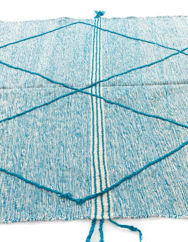 Detail image of  6' 6 x 10' 2  Hand Knotted Moroccan Wool Rug