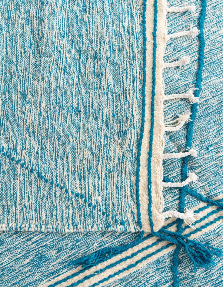 Detail image of  6' 6 x 10' 2  Hand Knotted Moroccan Wool Rug