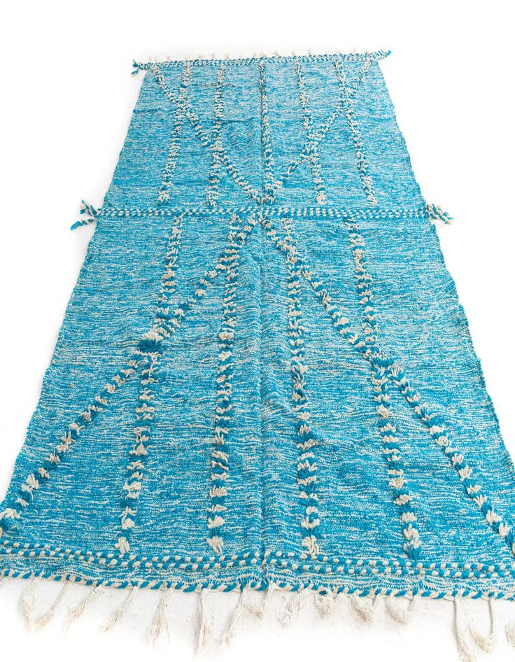 Detail image of  6' 9 x 9' 8  Hand Knotted Moroccan Wool Rug