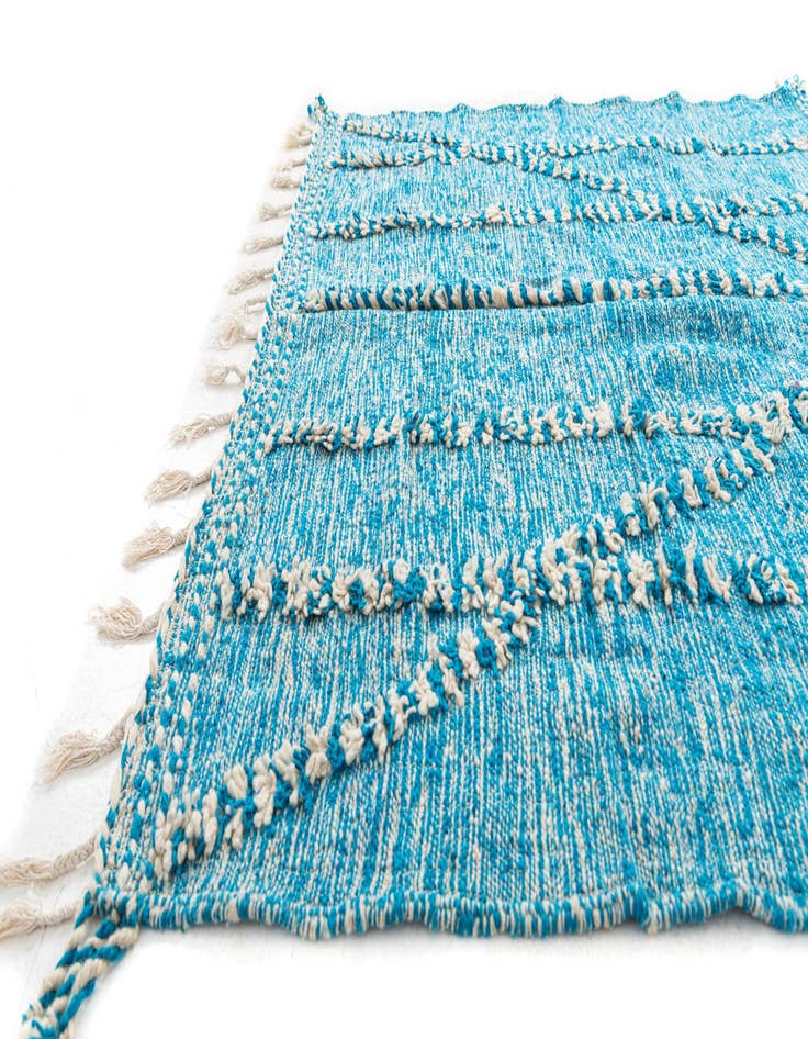 Detail image of  6' 9 x 9' 8  Hand Knotted Moroccan Wool Rug