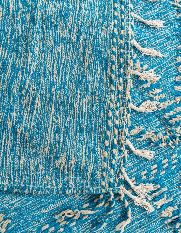 Detail image of  6' 9 x 9' 8  Hand Knotted Moroccan Wool Rug