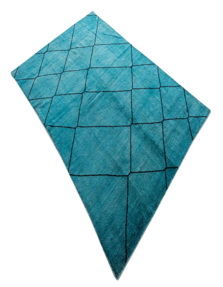 Detail image of  5' 6 x 8' 1  Hand Knotted Moroccan Wool Rug