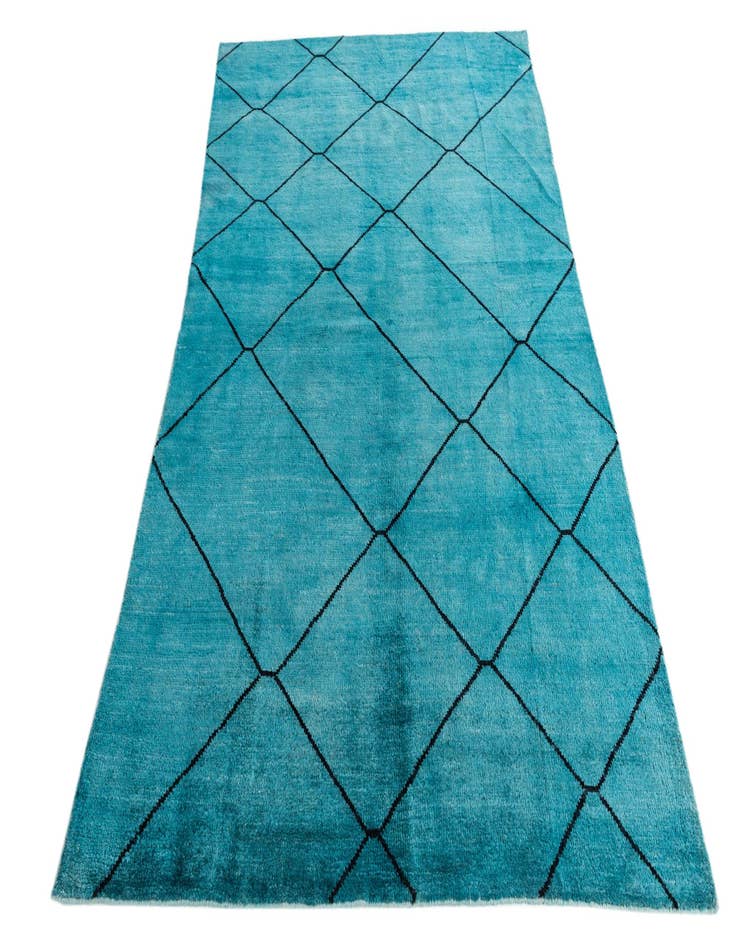 Detail image of  5' 6 x 8' 1  Hand Knotted Moroccan Wool Rug