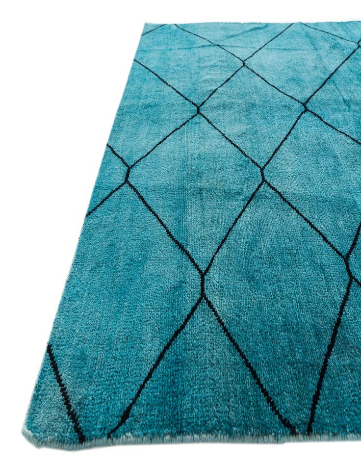 Detail image of  5' 6 x 8' 1  Hand Knotted Moroccan Wool Rug