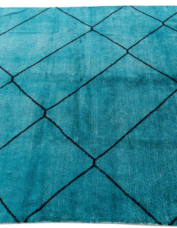 Detail image of  5' 6 x 8' 1  Hand Knotted Moroccan Wool Rug