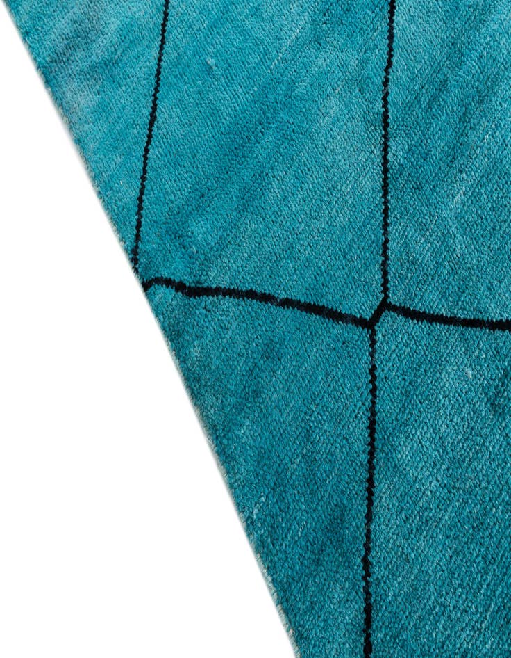 Detail image of  5' 6 x 8' 1  Hand Knotted Moroccan Wool Rug