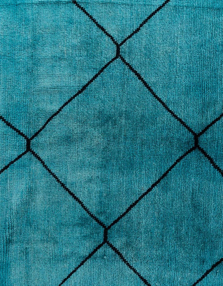 Detail image of  5' 6 x 8' 1  Hand Knotted Moroccan Wool Rug