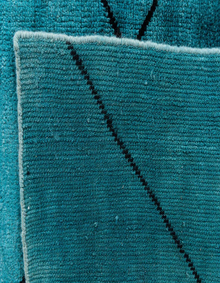 Detail image of  5' 6 x 8' 1  Hand Knotted Moroccan Wool Rug