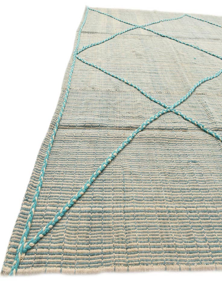 Detail image of  8' 1 x 10' 2  Hand Knotted Moroccan Wool Rug