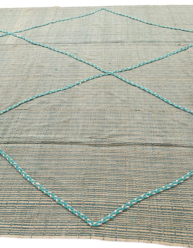 Detail image of  8' 1 x 10' 2  Hand Knotted Moroccan Wool Rug