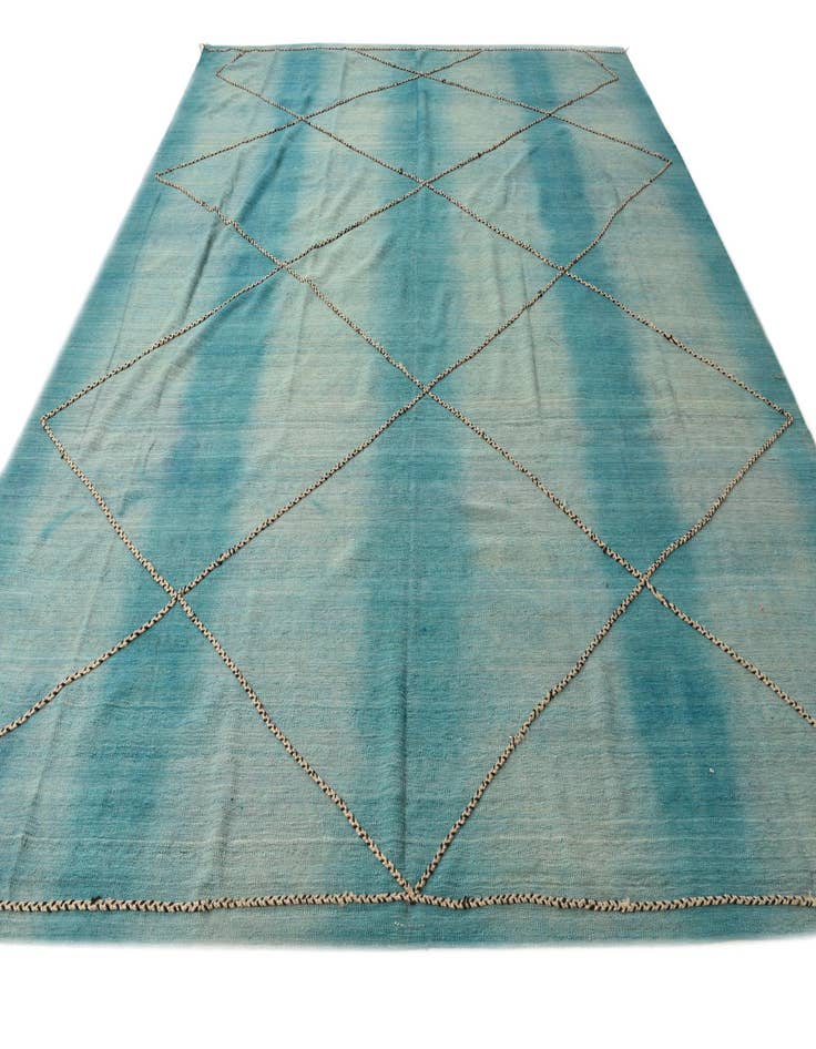 Detail image of  10' 7 x 12'  Hand Knotted Moroccan Wool Rug