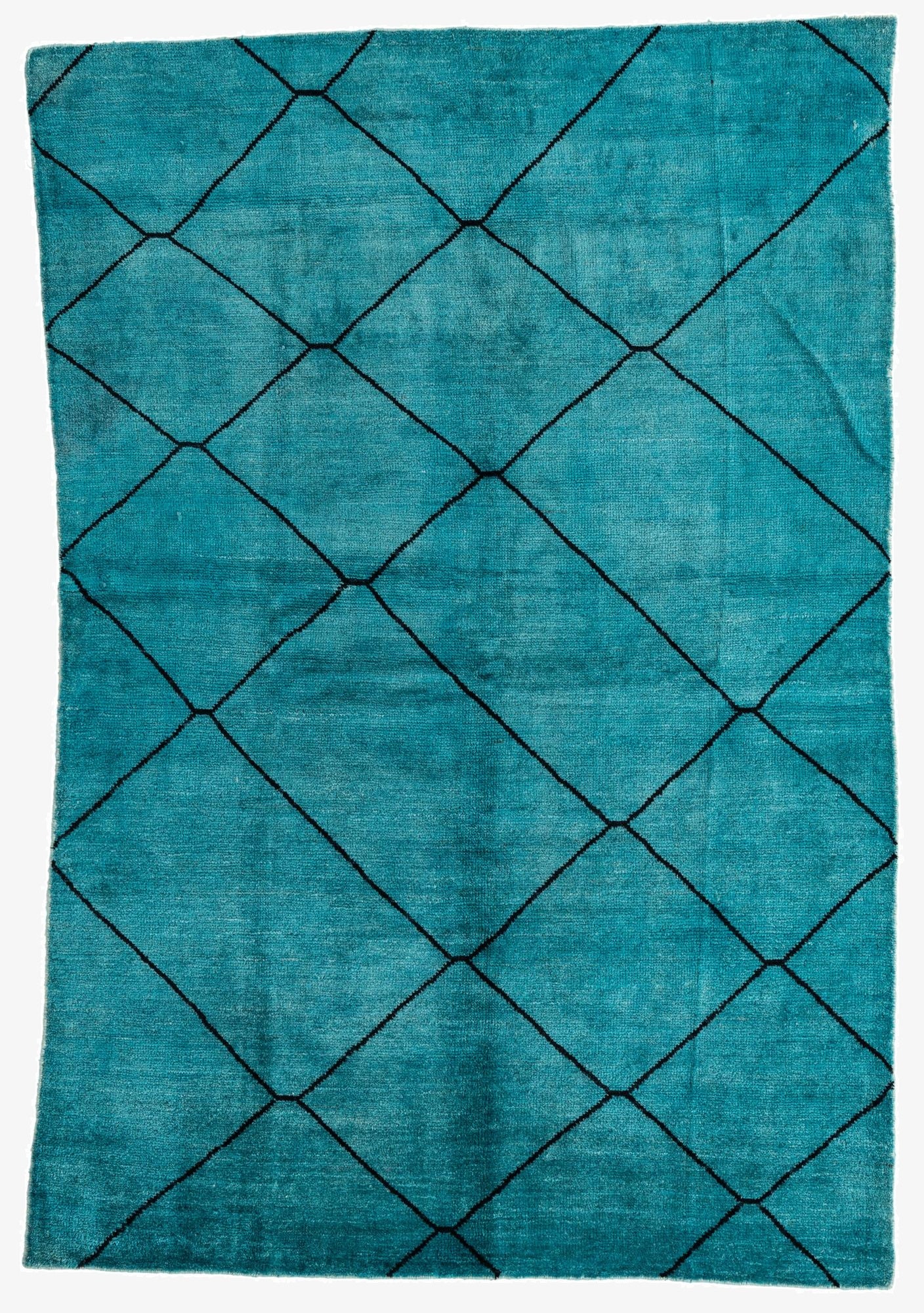  5' 6 x 8' 1  Hand Knotted Moroccan Wool Rug