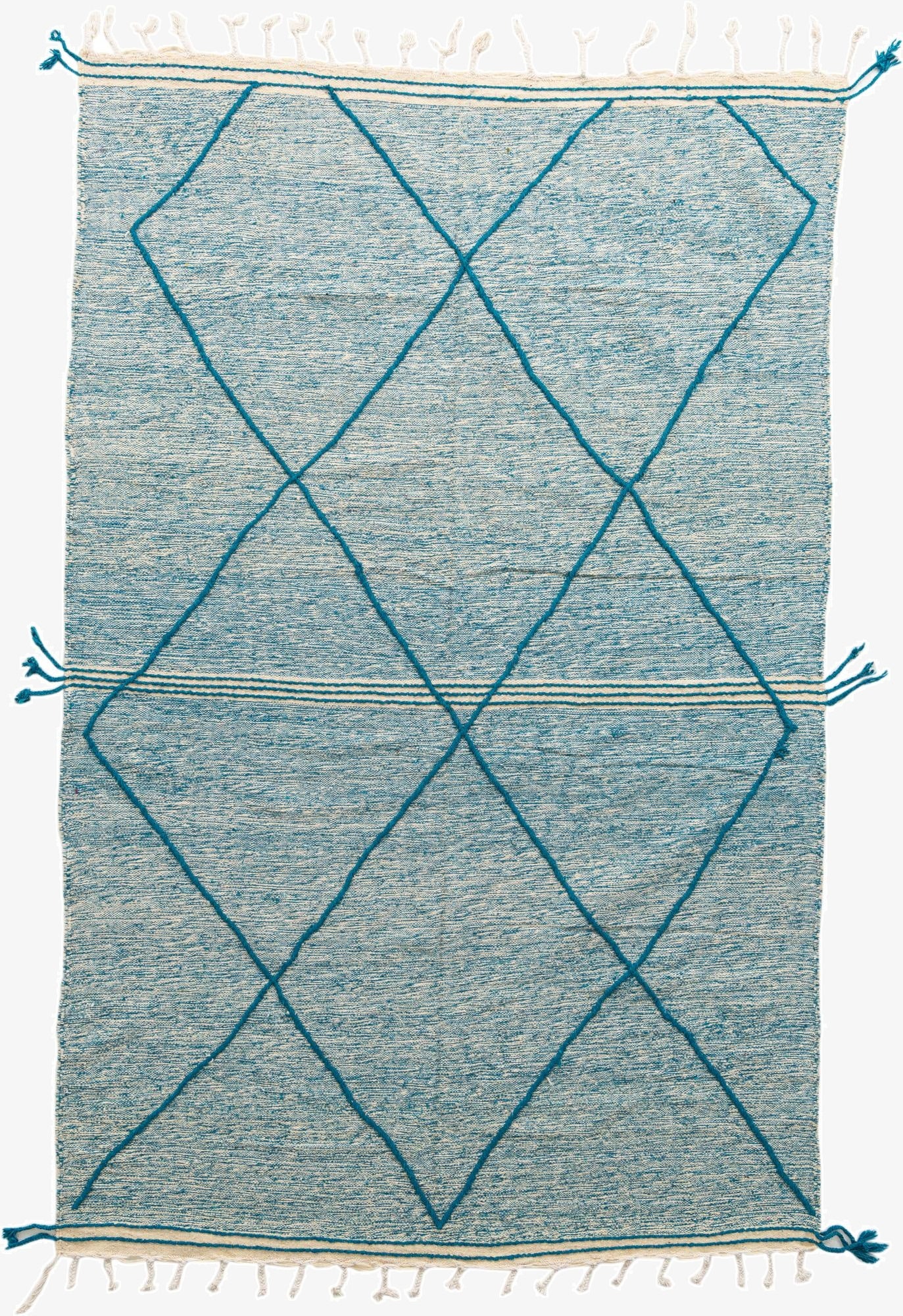  6' 6 x 10' 2  Hand Knotted Moroccan Wool Rug