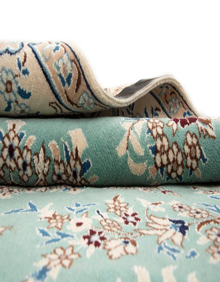 Detail image of  3' 3 x 4' 11  Hand Knotted Nain Persian Rug