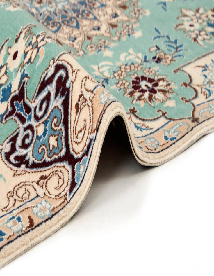 Detail image of  3' 3 x 4' 11  Hand Knotted Nain Persian Rug