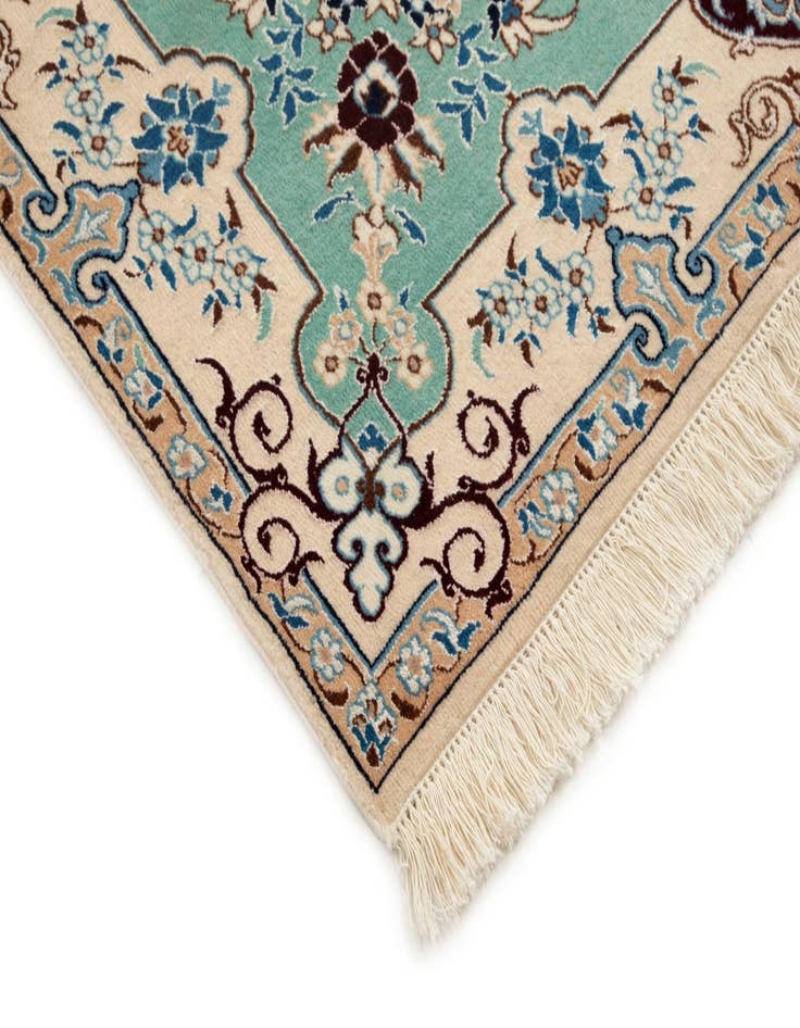 Detail image of  3' 3 x 4' 11  Hand Knotted Nain Persian Rug