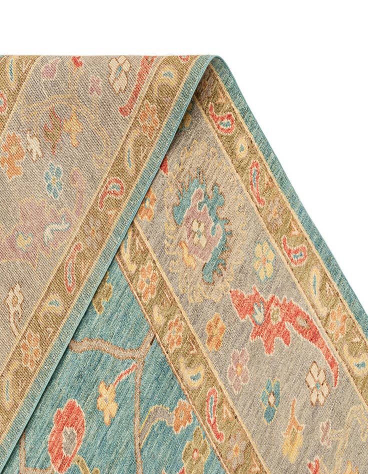 Detail image of  9' 1 x 12' 1  Hand Knotted Oushak Rug