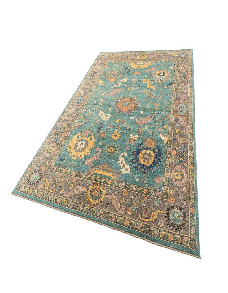 Detail image of  9' 2 x 12'  Hand Knotted Oushak Rug