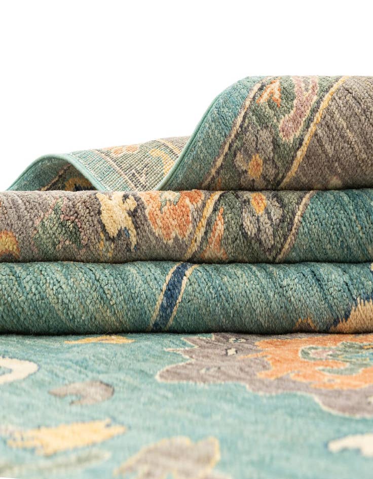 Detail image of  9' 2 x 12'  Hand Knotted Oushak Rug