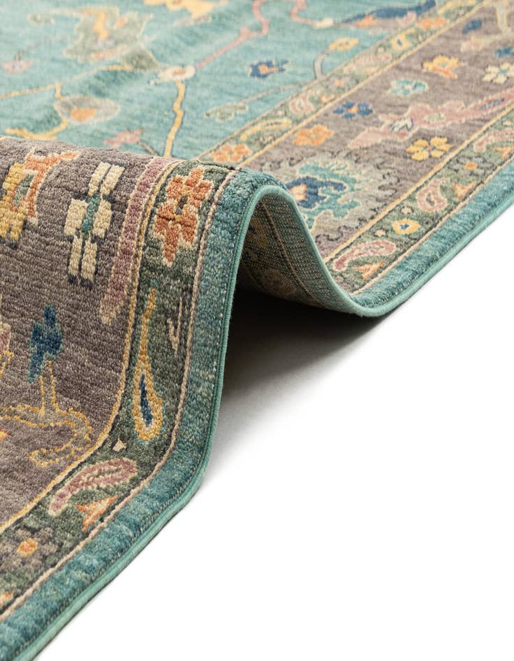 Detail image of  9' 2 x 12'  Hand Knotted Oushak Rug