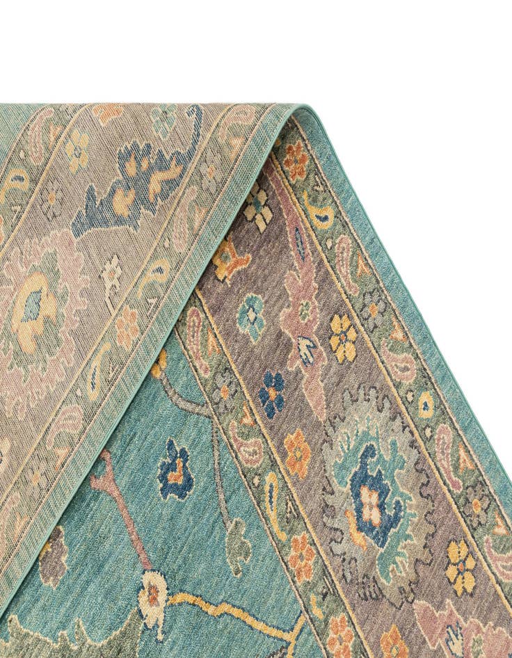 Detail image of  9' 2 x 12'  Hand Knotted Oushak Rug