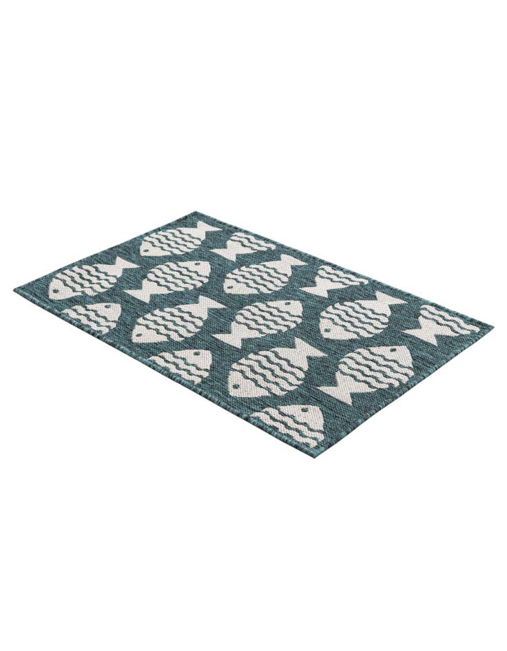 Detail image of  2' x 3'  Washable Coastal Indoor / Outdoor Rug
