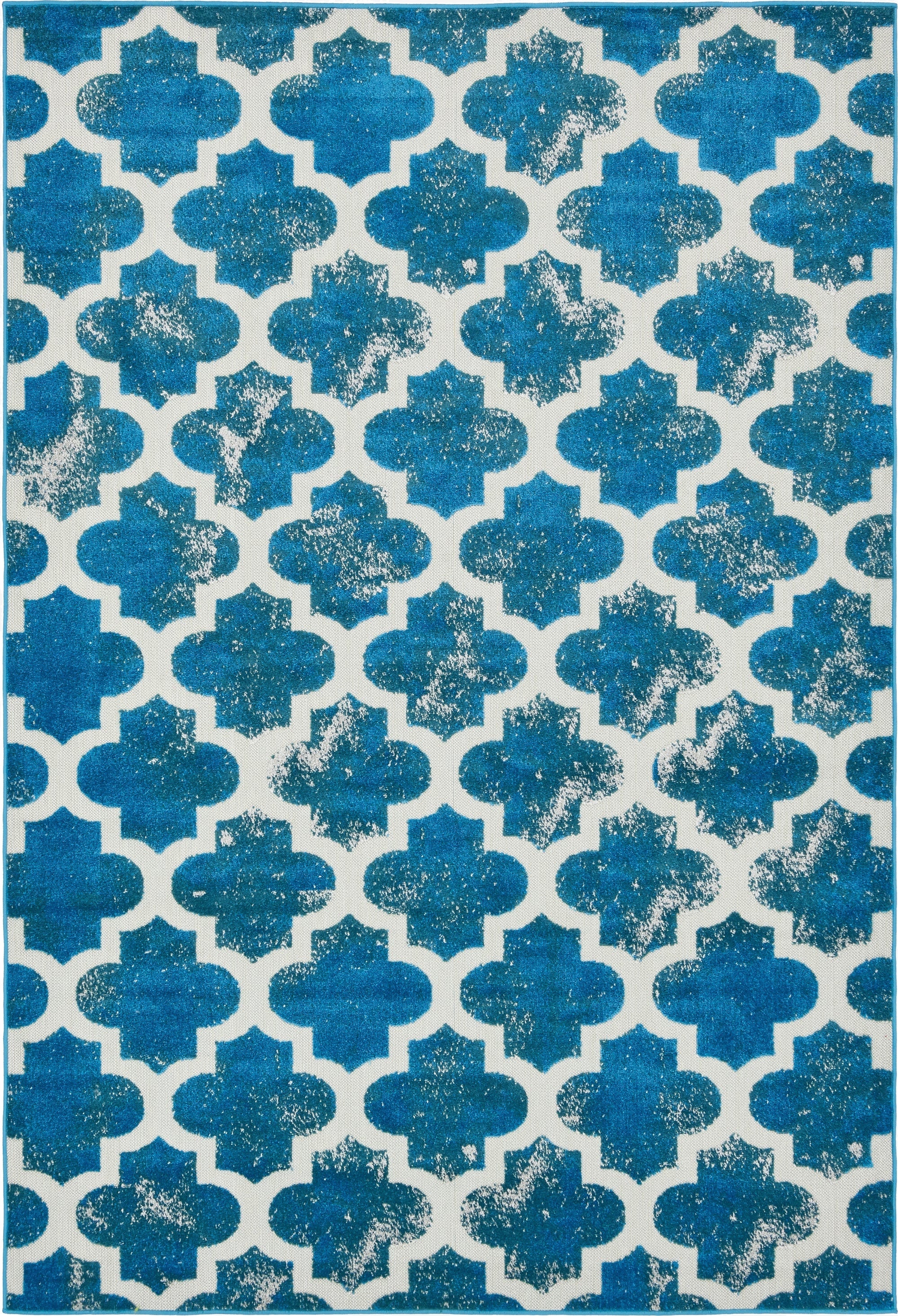  6' x 9'  Washable Lattice Indoor / Outdoor Rug