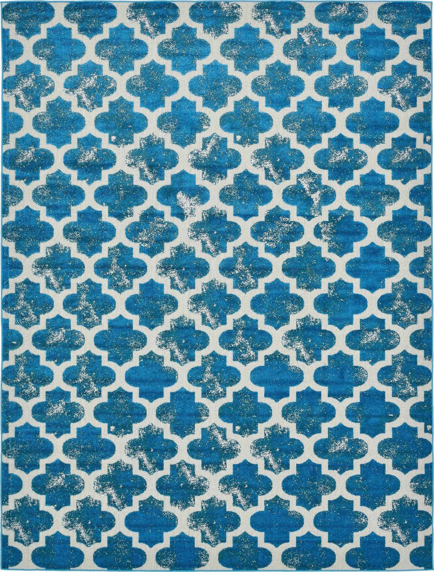  9' x 12' 2  Washable Lattice Indoor / Outdoor Rug