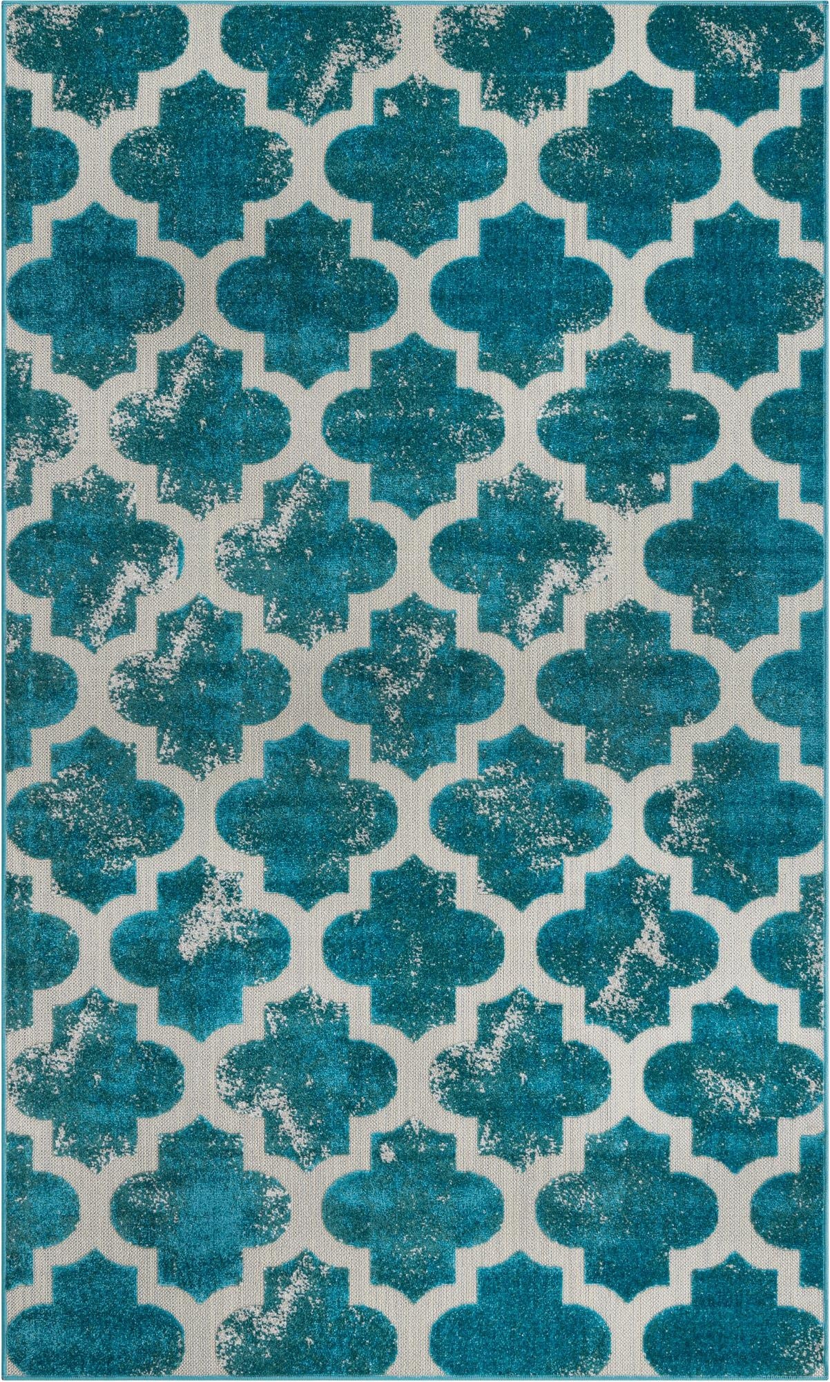  5' x 8'  Washable Lattice Indoor / Outdoor Rug