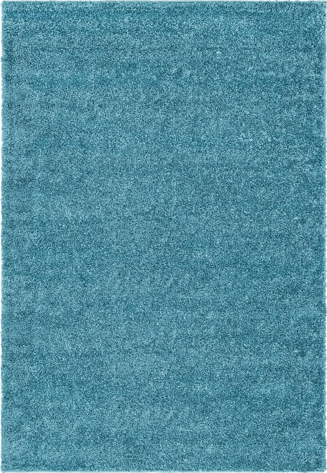Turquoise 6' x 9' Soft Solid Shag Rug | Rugs.com