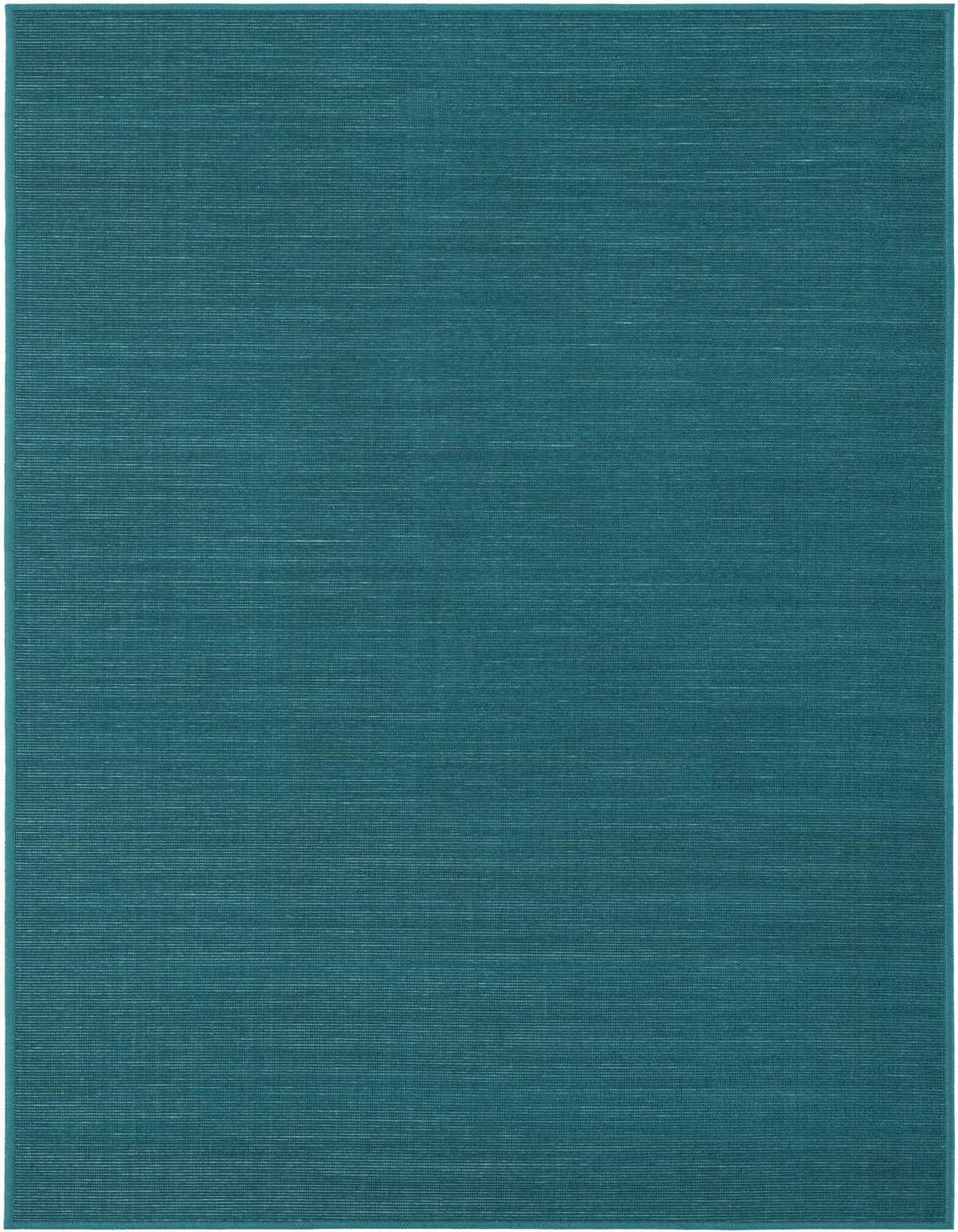 A 3x5 rectangular SoHo rug in a solid teal blue color, featuring a flatweave texture.