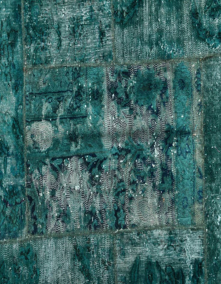 Detail image of  5' 8 x 8'  Hand Knotted Ultra Vintage Persian Wool Rug
