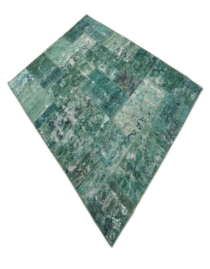 Detail image of  5' 7 x 8'  Hand Knotted Ultra Vintage Persian Wool Rug