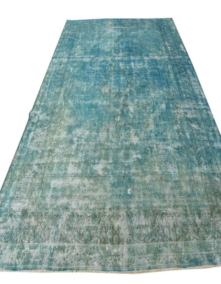 Detail image of  9' 7 x 13'  Hand Knotted Ultra Vintage Persian Wool Rug