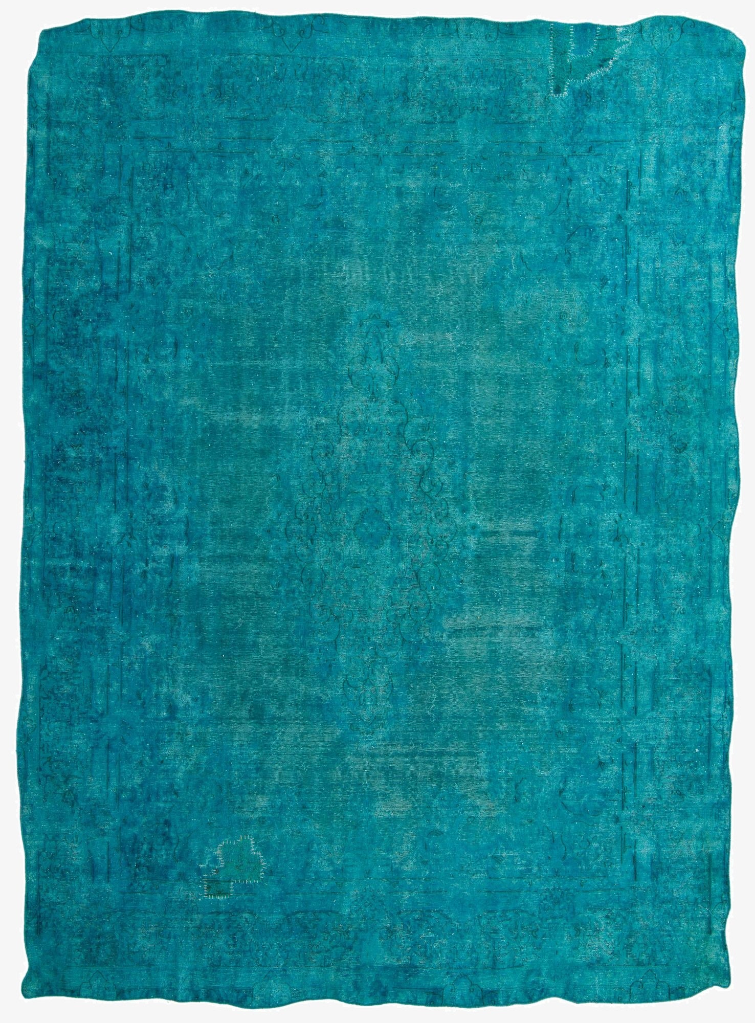  9' 6 x 13' 2  Hand Knotted Ultra Vintage Persian Wool Rug