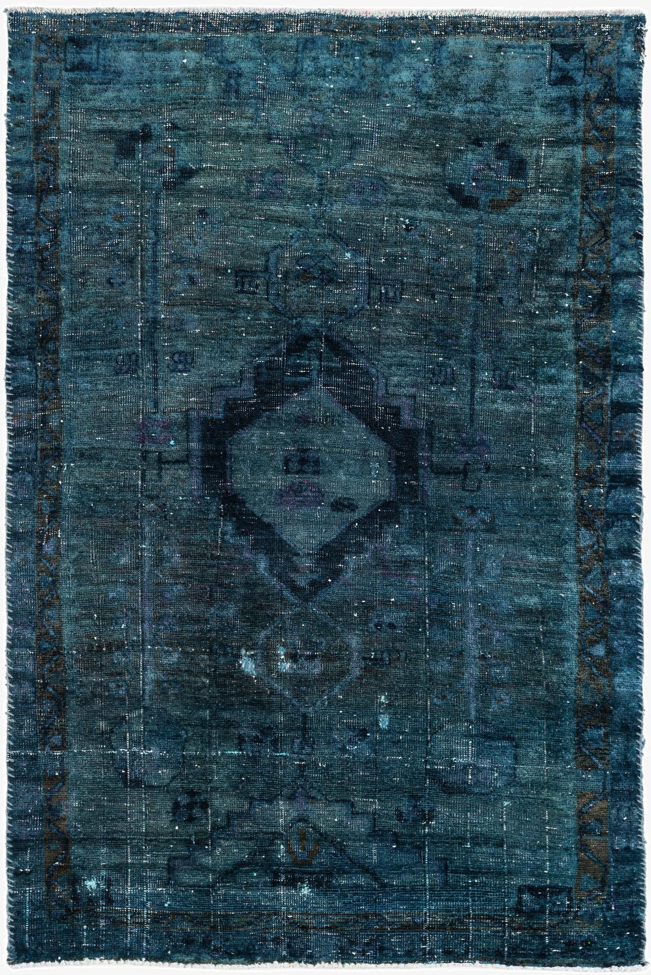 3' 10 x 6'  Hand Knotted Ultra Vintage Persian Wool Rug