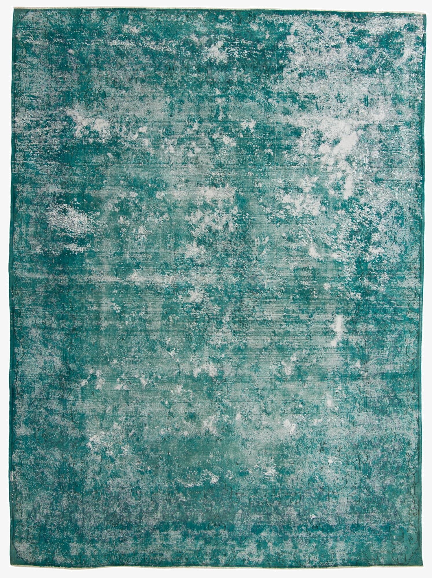  9' 8 x 13'  Hand Knotted Ultra Vintage Persian Wool Rug