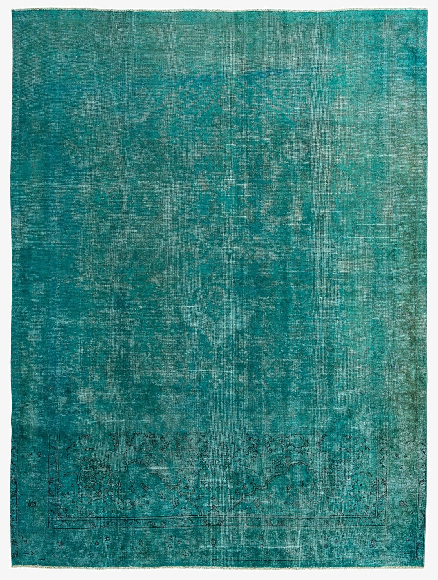  9' 8 x 13'  Hand Knotted Ultra Vintage Persian Wool Rug